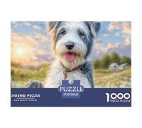 Puzzle desafiante 1000 Piezas, Pastor Australiano Granja, Regalo Creativo y Entretenimiento para Adultos solitarios 38x26cm