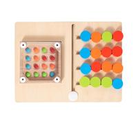 Puzzle deslizante - Material de madera primaria, tabla portátil 14,9 x 19,8 x 0,8 cm, juego de coincidencia de colores montesori semántica profunda, material secundario, perlas móviles li