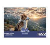 Puzzle detallado 1000 Piezas, Fox Terrier Nocturno, Nivel difícil Alto, Amantes de retos 38x26cm