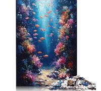 Puzzle di Carta da 1000 pezzi ispirato al Paradiso sottomarino Degli impressionisti, Puzzle per attività in famiglia, 38x26 cm/1000 pezzi