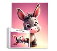 Puzzle Dibujos Animados Puzzle 1500 Piezas Burro Rompecabezas Adultos Pieza de Madera Juegos, Entretenimiento En Familia Rompecabezas Jigsaw para a Partir de 14 Años, Decoración del Hogar S-746