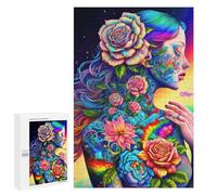 Puzzle difícil para adultos 1000 piezas retrato de fantasía floral -6 rompecabezas juguetes decoración de pared arte de pared regalo de cumpleaños, regalos, 1000 unidades