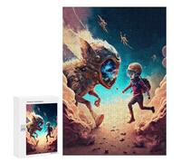 Puzzle difícil para adultos, 300 piezas, alien encuentro en espacio, 1 juguete de rompecabezas, decoración de pared, regalo de cumpleaños, regalos, 300 unidades