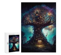 Puzzle difícil para adultos, 300 piezas, árbol encantado, 5 juguetes de rompecabezas, decoración de pared, decoración de pared, regalo de cumpleaños, regalos, 300 unidades