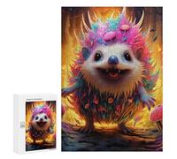 Puzzle difícil para adultos, 300 piezas, colorido erizo de fantasía, juguete de rompecabezas, decoración de pared, decoración de pared, regalo de cumpleaños, regalos, 300 unidades