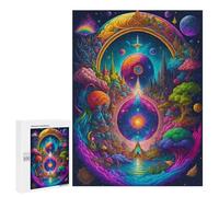 Puzzle difícil para adultos, 500 piezas, portal de fantasía a otro mundo, 5 rompecabezas, decoración de pared, regalo de cumpleaños, regalos, 500 unidades