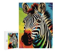 Puzzle difícil para adultos, 500 piezas, retrato de cebra colorido, 3 juguetes de rompecabezas, decoración de pared, regalo de cumpleaños, regalos, 500 unidades