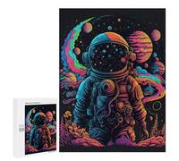 Puzzle difícil para adultos, 500 piezas, Viaje de astronauta vibrante, 2 rompecabezas, decoración de pared, regalo de cumpleaños, regalos, 500 unidades