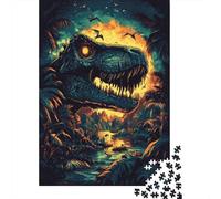 Puzzle Dinosaurio 1000 Piezas para Adultos Juego Familiar De Madera Puzzles Cabeza de Dinosaurioio Gigante Decorativo Regalo para Hombre 1000pcs (75x50cm)