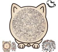 Puzzle, divertido Irregular Animal Puzzles, lindo Cat Shaped Puzzle for Cat Livers, Gift for Cat Lovers, Home Decor (C)