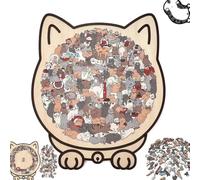 Puzzle, divertido Irregular Animal Puzzles, lindo Cat Shaped Puzzle for Cat Livers, Gift for Cat Lovers, Home Decor (C)