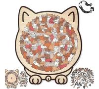 Puzzle, divertido Irregular Animal Puzzles, lindo Cat Shaped Puzzle for Cat Livers, Gift for Cat Lovers, Home Decor (C)