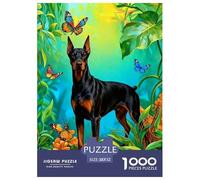 Puzzle Doberman 1000 Piezas - para Adultos Y Niños Puzzle De Mariposa, Juego Divertido E Instructivo, Arte Decorativo, Regalo Ideal 52x38cm/1000pcs
