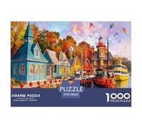 Puzzle Dockyard del Puerto Arcoíris De 1000 Piezas Interesante Rompecabezas para Adultos De 1000 Piezas Obra De Arte Entretenimento 38x26cm/1000pcs