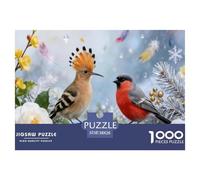 Puzzle Dos pájaros De 1000 Piezas Interesante Rompecabezas para Adultos De 1000 Piezas Pintura Regalo 38x26cm/1000pcs
