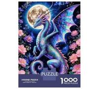 Puzzle Dragón and Flores De 1000 Piezas Rompecabezas Adultos De 1000 Piezas Juego Regalo 38x26cm/1000pcs