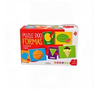 Puzzle Dúo Formas | Juego Educativo Infantil +24 Meses | 10 Puzzles de 2 Piezas | Aprende Figuras y Objetos