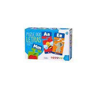 Puzzle Dúo Letras | Juego Educativo Infantil +24 Meses | 10 Puzzles de 2 Piezas | Aprende Letras con Animales y Objetos