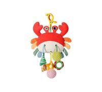 Puzzle Early Education Crab Pulling Rope Pulling Soothing Doll Bed Bells Handcart Baby Cart Ringing Pendant for 0-3 Year Old Baby Toy Playsets