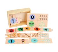 Puzzle Edad 2-4 | Juguete educativo de madera Números Puzzle | Actividades interactivas de aprendizaje preescolar para guardería niños niñas