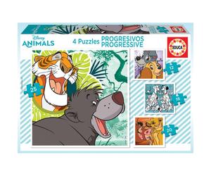 Puzzle EDUCA Progresivo 12-16-20-25 Piezas, Disney Animals 2