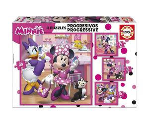 Puzzle EDUCA Progresivo 12-16-20-25 Piezas, Minnie Happy Helpers