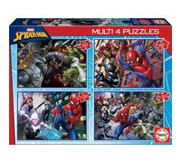 Educa - Puzzles Spider-Man. Set de 4 Puzzles Infantiles de 50 a 150 Piezas. Medida aproximada una Vez montado: 34 x 24 cm. Compuesto por Grandes Piezas Perfectamente acabadas. +5 años (18102)