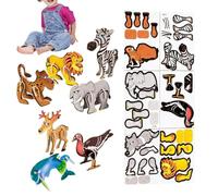 Puzzle Educativo - Bloques de Construcción STEM - Puzzle 3D Animales | para, Ideas de Regalos Cumpleaños Escuela Casa