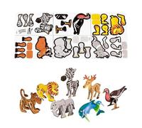 Puzzle Educativo - Bloques de Construcción STEM - Puzzle Cartoon 3D,para, Ideas de Regalos Cumpleaños Escuela Casa