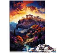 Puzzle educativo de 1000 piezas para adultos de la Acrópolis, 26 x 38 cm, alivio del estrés, difícil desafío para adolescentes a partir de 14 años