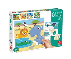 Puzzle Educativo GOULA 6x4 Piezas, 6 Habitat