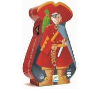 Puzzle El Pirata de Djeco - 36 piezas con caja en forma de figura decorativa