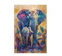 Puzzle Elefante Puzzle 5000 Piezas Animal Imposible, DIY Obra de Arte de Juego de Rompecabezas para Adultos, Rompecabezas de Impresión de Alta Definición Multicolor, Decoracion Hogar 105x156cm D-1222
