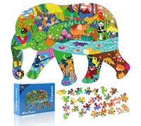 Puzzle Elefante Salvaje 4-10 años, 200 Piezas Gruesas Regalo