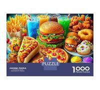 Puzzle En Cartón Grueso 1000 Piezas Colorful Savory Treats - Juego Educativo De Descompresión Fast Food Feast para Niños Principiantes & Genial Idea De Regalo 70x50cm/1000pcs