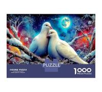 Puzzle En Cartón Grueso 1000 Piezas follaje Vibrante Lunar - Ultra Difícil Luna Palomas Arte para Mayores Entusiastas De Puzzles & Mejor Regalo para Amantes De Puzzles 38x26cm/1000pcs