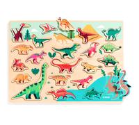 Puzzle Encajable de Madera Dinosaurios Puzzlo Dino de Djeco - Primer puzzle para pequeños paleontólogos