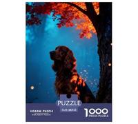 Puzzle English Cocker Spaniel 1000 Piezas - para Adultos Rompecabezas De Autumn Bosque, Juego Educativo,Diversión En Familia Arte Decorativo, Regalo Ideal 52x38cm/1000pcs