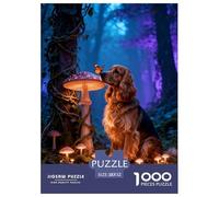 Puzzle English Cocker Spaniel 1000 Piezas - para Adultos Rompecabezas De Bosque de Hongos, Desafío Mental Y Juego Complejo, Arte Decorativo, Regalo Ideal 52x38cm/1000pcs
