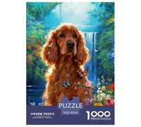 Puzzle English Cocker Spaniel 1000 Piezas - para Adultos Y Niños Puzzle De Flor de Cascada, Juego Familiar, Decorativo, Regalo Ideal 70x50cm/1000pcs