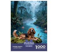 Puzzle English Cocker Spaniel 1000 Piezas - para Adultos Y Niños Puzzle De Jungla Tropical, Desafío Divertido Y Familiar, Arte Decorativo, Regalo Original 52x38cm/1000pcs