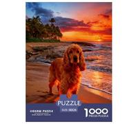 Puzzle English Cocker Spaniel 1000 Piezas - para Adultos Y Niños Puzzle De Playa al Atardecer, Juego Desafiante, Arte Decorativo, Regalo Ideal 38x26cm/1000pcs
