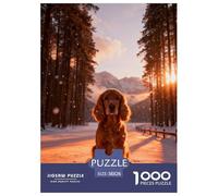Puzzle English Cocker Spaniel 1000 Piezas - para Adultos Y Niños Puzzle De Snowy Bosque, Juego Desafiante, Arte Decorativo, Regalo para Hombre 38x26cm/1000pcs