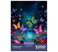 Puzzle enjambre Mariposa Fluorescente De 1000 Piezas Rompecabezas para Adultos De 1000 Piezas Decoracion Hobby 70x50cm/1000pcs
