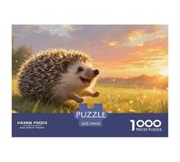 Puzzle Erizo De 1000 Piezas para Adultos, Rompecabezas Pradera al Atardecer Adultos, Rompecabezas Familiar Regalos Creativos 70x50cm/1000pcs