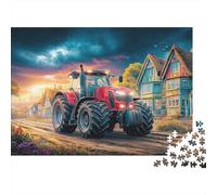 Puzzle Escena de Tractor Rural 1000 Piezas para Adultos, Rompecabezas Estilo de Campo Vibrante Adultos, Juego De Habilidad Difícil De Completar 52x38cm/1000pcs
