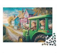 Puzzle Escena de Tractor Rural De 1000 Piezas para Adultos, Rompecabezas Aventura de Granja de la Infancia Adultos, Rompecabezas Familiar Regalos Creativos 70x50cm/1000pcs