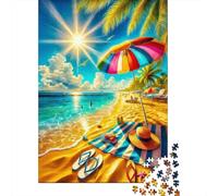 Puzzle Escena de Vacaciones en la Playa De 1000 Piezas Interesante Rompecabezas para Adultos De 1000 Piezas Decoracion Entretenimento 70x50cm/1000pcs
