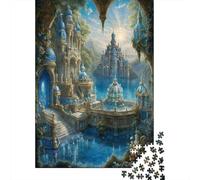 Puzzle Escena del Castillo de fantasía De 1000 Piezas Interesante Rompecabezas Adultos De 1000 Piezas Pintura Entretenimiento Creativo 52x38cm/1000pcs