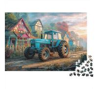 Puzzle Escena del Tractor Rural Estilo de vehículo agrícola Vintage Rompecabezas 1000 Piezas - Adultos, Desafiante, Regalo, Juego Familiar, Decoración del Hogar 52x38cm/1000pcs